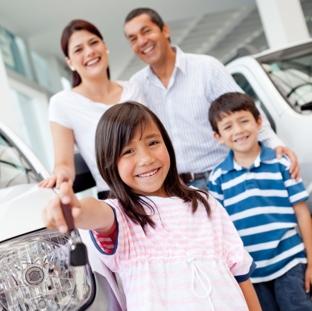 family-with-car-keys